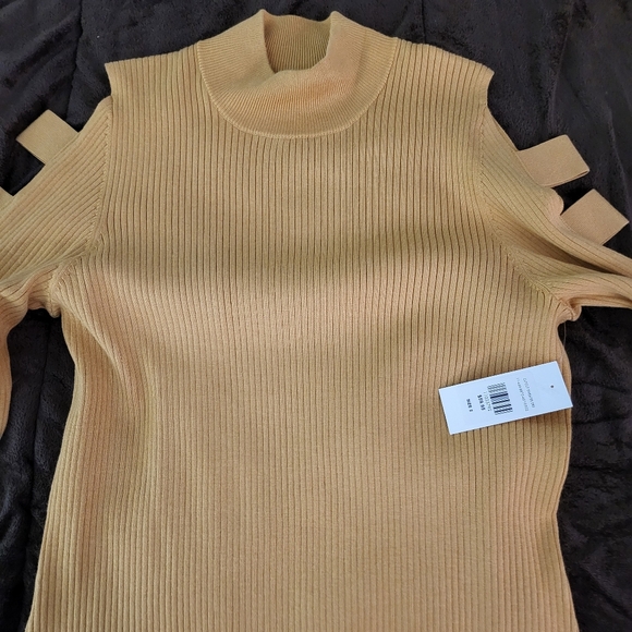 Fashion 2 Figure: Mustard SEXY Bodycon Long Sleeve Dress: New Never Worn - Picture 8 of 9